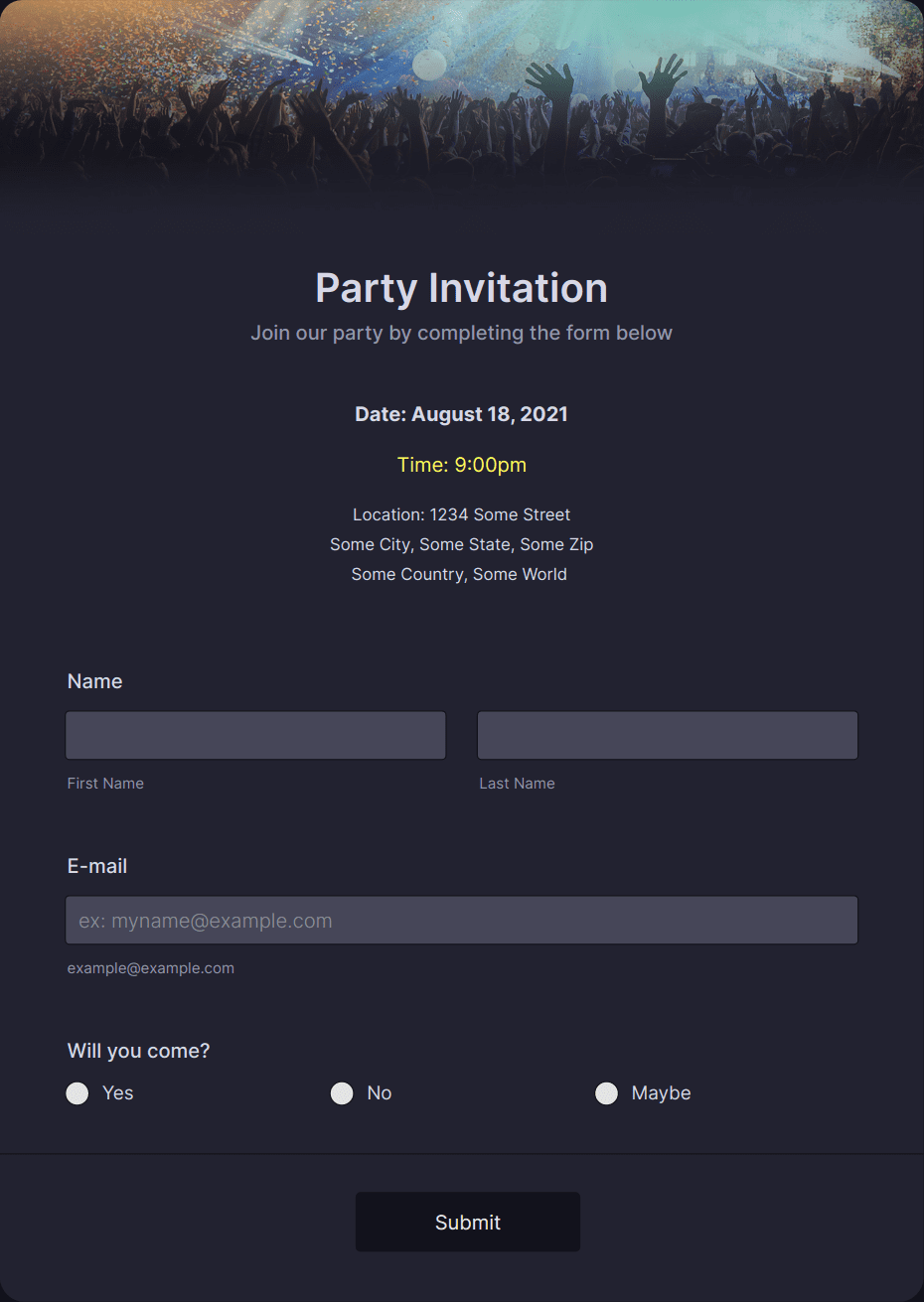 Create Online Invitations Party
