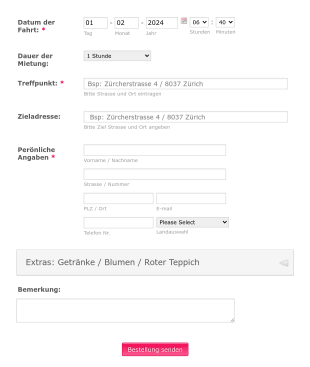 Party Paket Bestellen Form Template