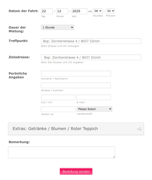 Party Paket Bestellen Form Template