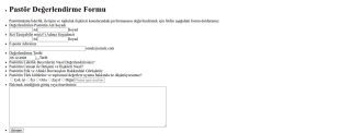 Pastör Değerlendirme Form Şablonu