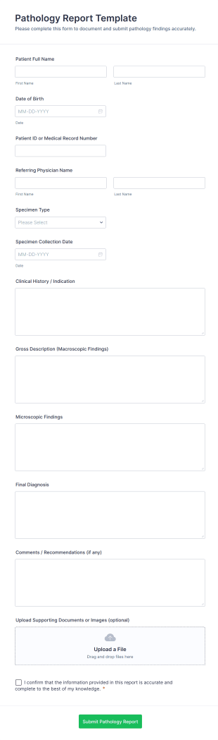Pathology Report Template