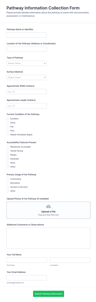 Pathway Information Collection Form Template