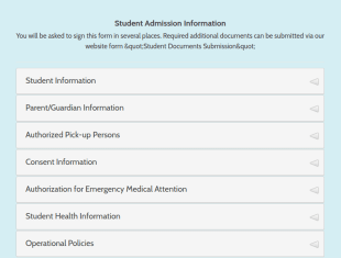 Student Admission Information Form Template