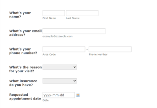 Patient Appointment Request Form Template