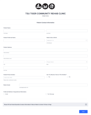 Patient Contact And PMH Form Template