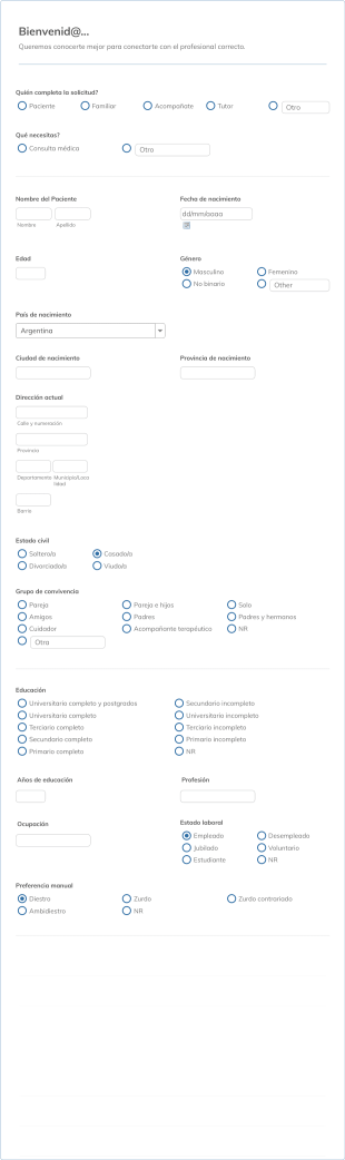 Patient Intake Form In Spanish Form Template