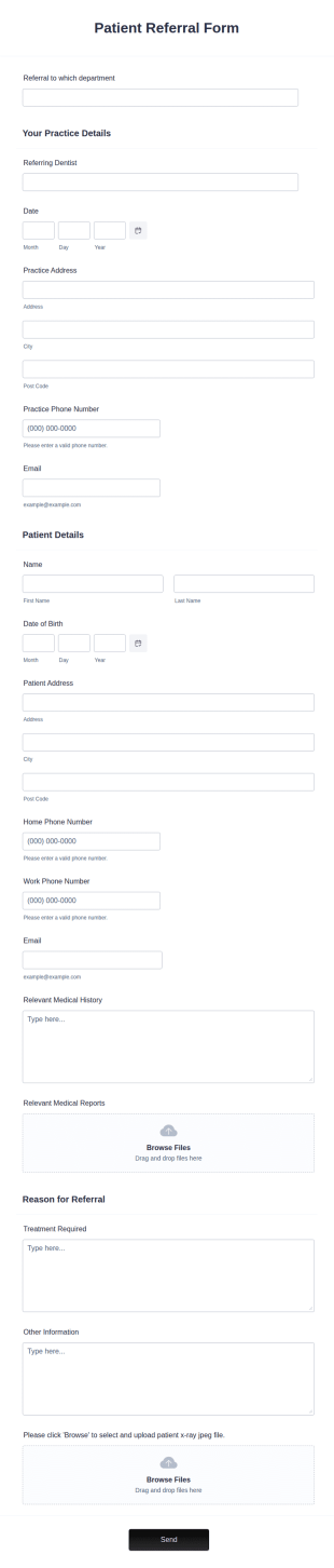 Patient Referral Form Template