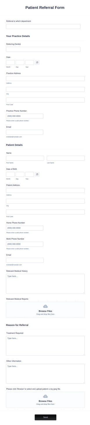 Patient Referral Form Template