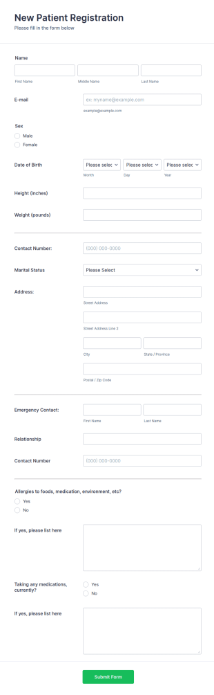 Patient Review Form Template