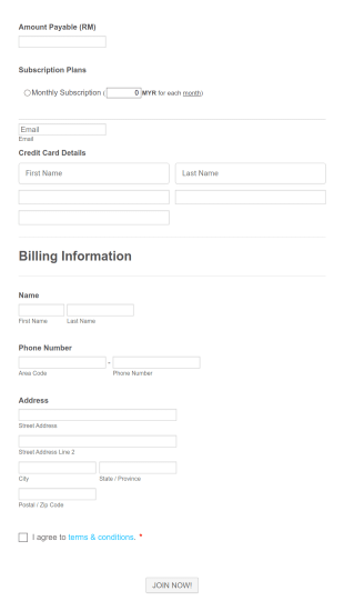 Pay As You Wish Form Template