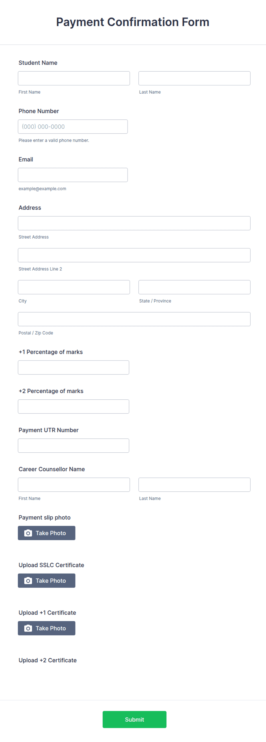 Payment Confirmation Form Template | Jotform