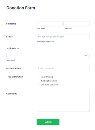 Paymentwall Online Donation Form Template