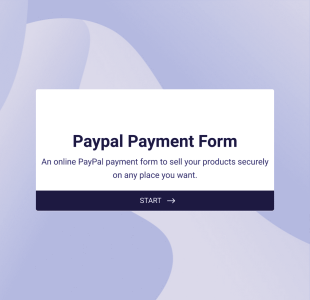 PayPal 결제 양식 Form Template