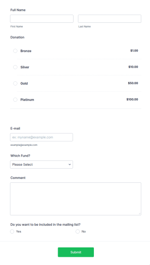 PayU Donation Form Template