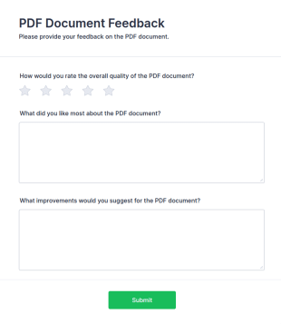 PDF Document Feedback Form Template