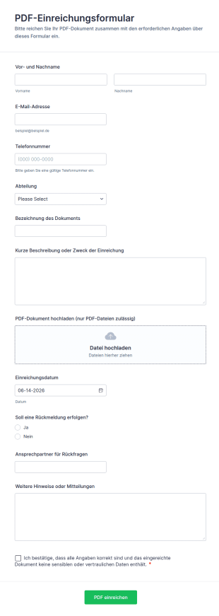 PDF Einreichungsformular