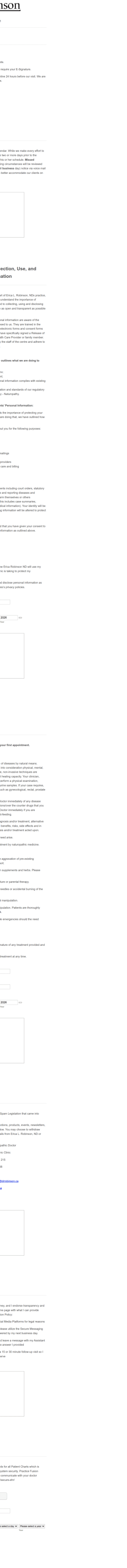 Pediatric Patient Intake Form Template
