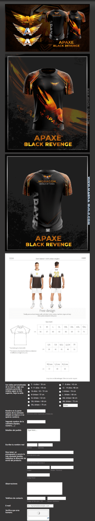 Pedido Camisetas ESports