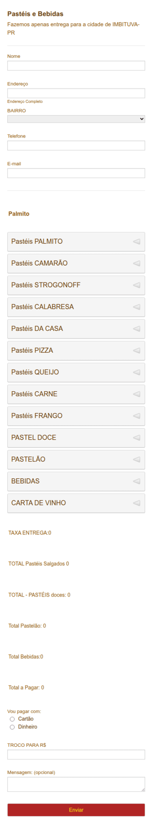 Pedido De Alimentos Ou Bebidas