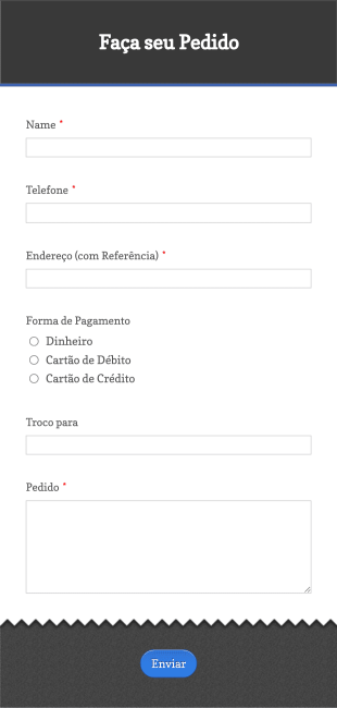 Pedido De Pizza Form Template