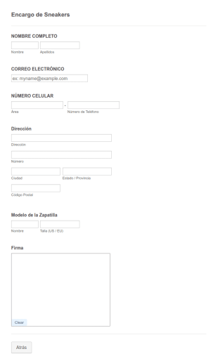 Pedido De Sneakers
