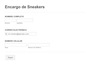 Pedido De Sneakers