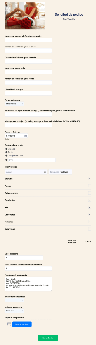 Pedidos San Valentín