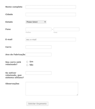 Pedidos Form Template
