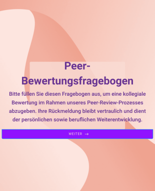 Peer Bewertungsfragebogen