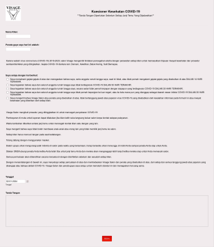 Pelepasan Kewajiban Dan Tanggung Jawab COVID 19 KLIEN VISAGE