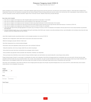 Pelepasan Tanggung Jawab COVID 19 Jolene Nails