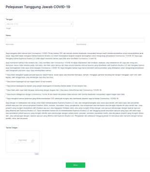 Pelepasan Tanggung Jawab COVID 19