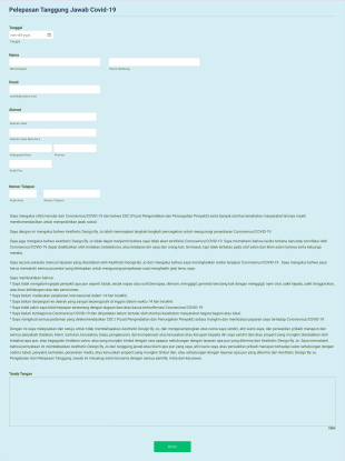 Pelepasan Tanggung Jawab Salon Kecantikan Untuk COVID 19