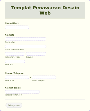 Penawaran Desain Web