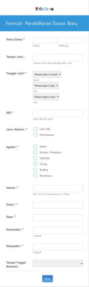 Pendaftaran Siswa Baru SDN 4 Anggrek