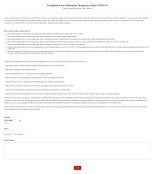 Pengabaian Dan Pelepasan Tanggung Jawab Salon Laser Untuk COVID 19