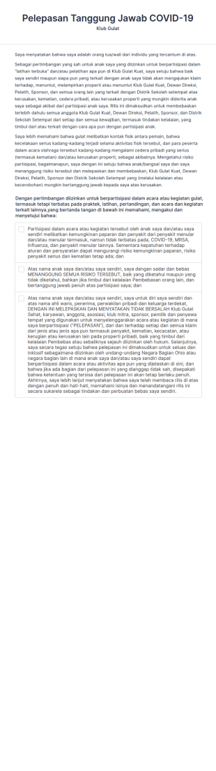 Pengabaian Kewajiban Klub Gulat Untuk Covid 19