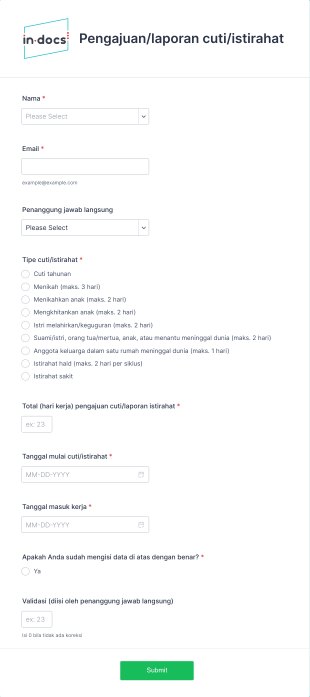 Pengajuan Cuti