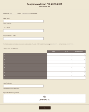 Pengantaran Siswa PKL 2020/2021