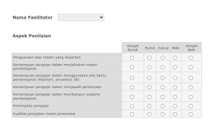 Penilaian Trainer Form Template