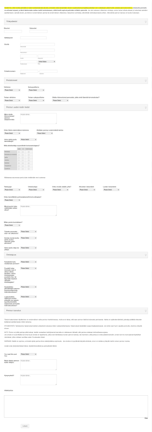 Pennun Adoptiokaavake Form Template