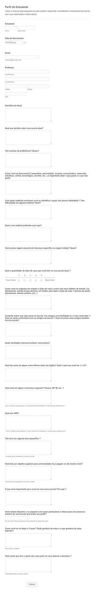 Perfil Do Estudante