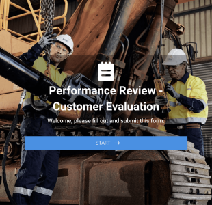 Performance Review Customer Evaluation Form Template