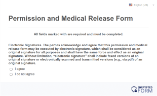 Permission And Medical Release Form Template
