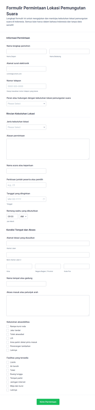 Permohonan Lokasi Pemungutan Suara