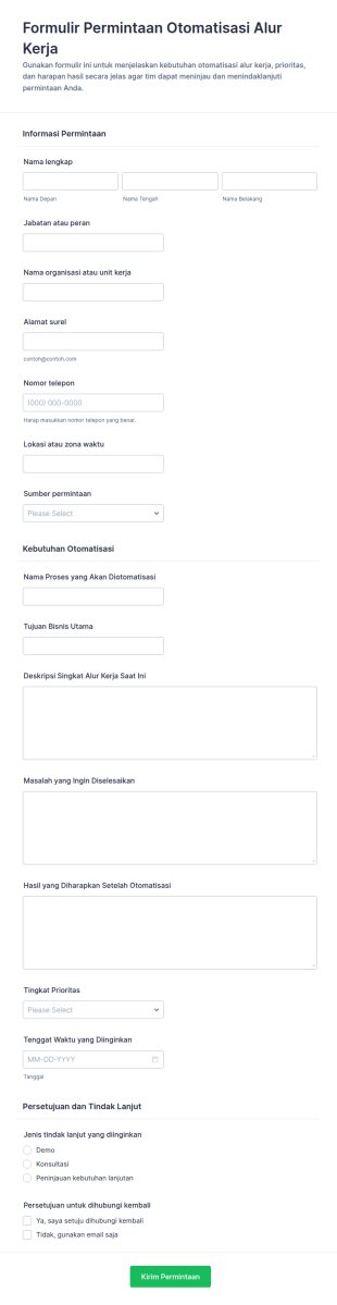 Permohonan Otomasi Alur Kerja