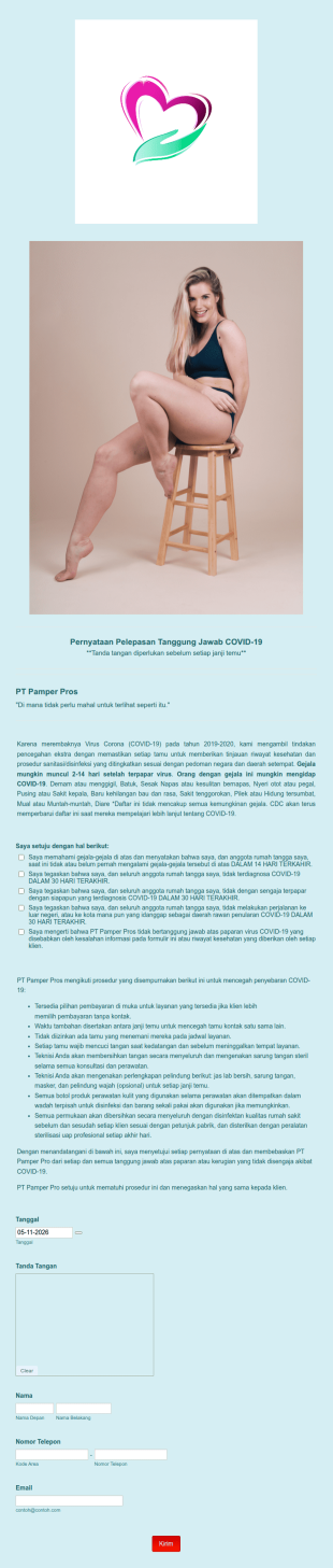 Pernyataan Pelepasan Tanggung Jawab Covid 19