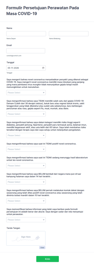 Persetujuan Perawatan Pada Masa COVID 19
