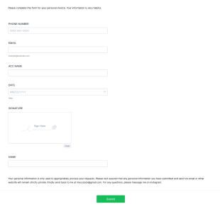 Personal Invoice (The Don) Form Template