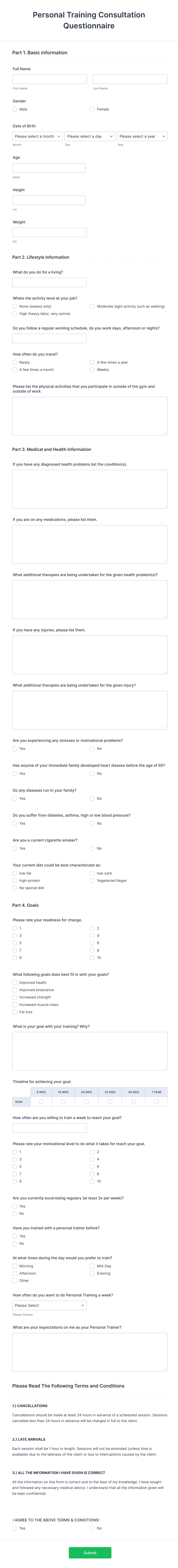 Personal Trainer Forms | Jotform free-personal-training-program-design-template-fitness-mentors
